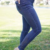 Sarah High Rise Skinny With Western Embroidery Detail
