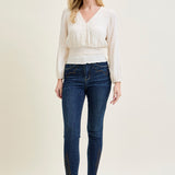 Sarah High Rise Skinny With Western Embroidery Detail