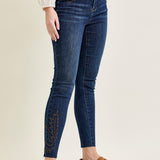 Sarah High Rise Skinny With Western Embroidery Detail
