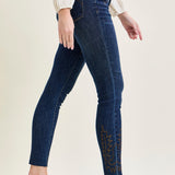 Sarah High Rise Skinny With Western Embroidery Detail