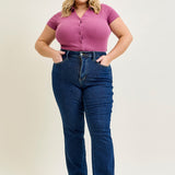 Daisy High Rise Tummy Control Classic Straight Jeans - PLUS