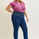 Daisy High Rise Tummy Control Classic Straight Jeans - PLUS