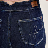 Eliana Rinse Geometric WB & Pkt Emb Wide Leg Jeans