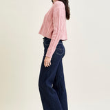 Eliana Rinse Geometric WB & Pkt Emb Wide Leg Jeans