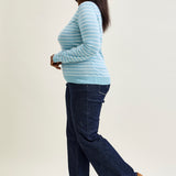 Eliana Rinse Geometric WB & Pkt Emb Wide Leg Jeans - PLUS