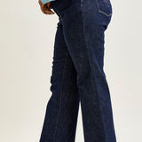 Eliana Rinse Geometric WB & Pkt Emb Wide Leg Jeans - PLUS