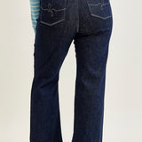 Eliana Rinse Geometric WB & Pkt Emb Wide Leg Jeans - PLUS