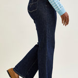 Eliana Rinse Geometric WB & Pkt Emb Wide Leg Jeans - PLUS