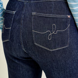 Eliana Rinse Geometric WB & Pkt Emb Wide Leg Jeans - PLUS