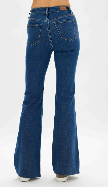 Zoe Cool Denim Tummy Control Flare - PLUS