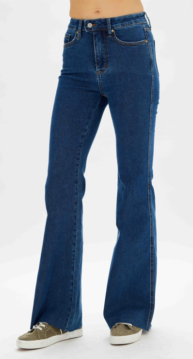 Zoe Cool Denim Tummy Control Flare - PLUS