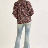 Megan Mid Rise Tinted Pin Tack Detail Flare Jeans