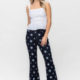 Lexy Rinse Wash Star Print Flare Jeans