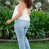 Allison High Rise Front Yoke Retro Wide Leg Jeans - PLUS