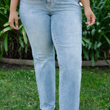 Allison High Rise Front Yoke Retro Wide Leg Jeans - PLUS