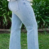 Allison High Rise Front Yoke Retro Wide Leg Jeans - PLUS