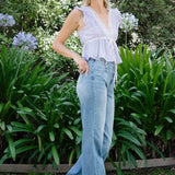 Allison High Rise Front Yoke Retro Wide Leg Jeans