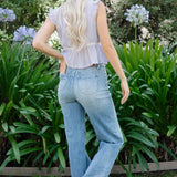 Allison High Rise Front Yoke Retro Wide Leg Jeans