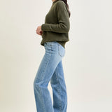 Allison High Rise Front Yoke Retro Wide Leg Jeans