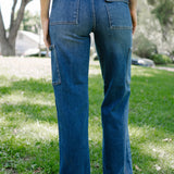 Courtney High Rise Cargo Wide Leg Jeans