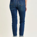 Hailey High Rise Pull On Double Cuffed Slim Jeans