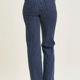 Vetti High Rise Tummy Control Striped Straight Fit