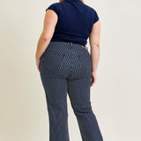 Vetti High Rise Tummy Control Striped Straight Fit - PLUS