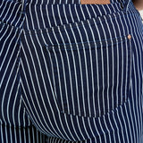 Vetti High Rise Tummy Control Striped Straight Fit - PLUS