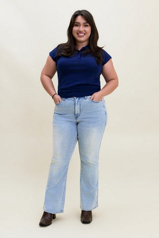 Daisy Tummy Control Bootcut Jeans (Short) - PLUS