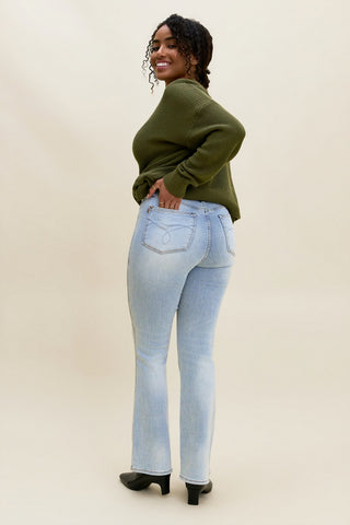 Daisy Tummy Control Bootcut Jeans (Short)