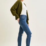 Freya Mid Rise Tummy Control Distressed Skinny