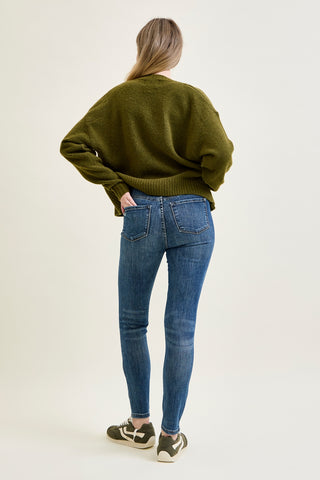 Freya Mid Rise Tummy Control Distressed Skinny