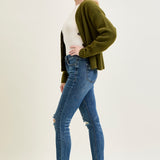 Freya Mid Rise Tummy Control Distressed Skinny