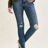 Freya Mid Rise Tummy Control Distressed Skinny