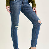 Freya Mid Rise Tummy Control Distressed Skinny