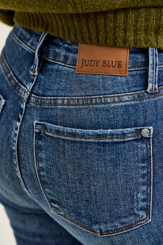 Freya Mid Rise Tummy Control Distressed Skinny