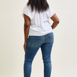 Freya Mid Rise Tummy Control Distressed Skinny - PLUS