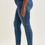 Freya Mid Rise Tummy Control Distressed Skinny - PLUS