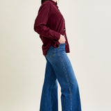 Claribel High Rise Tummy Control Retro Wide Leg Jeans