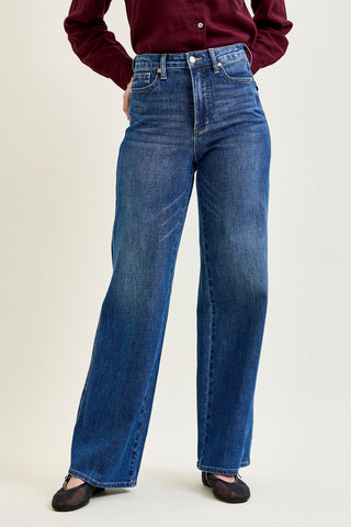 Claribel High Rise Tummy Control Retro Wide Leg Jeans