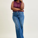 Claribel High Rise Tummy Control Retro Wide Leg Jeans - PLUS