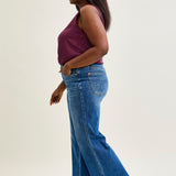 Claribel High Rise Tummy Control Retro Wide Leg Jeans - PLUS
