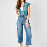 Laura High Rise Braid SS Detail Crop Wide - PLUS