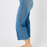 Laura High Rise Braid SS Detail Crop Wide - PLUS