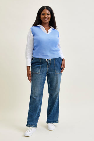 Blair High Rise Drawstring Wide Leg - PLUS