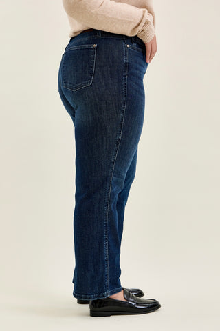 Kimberly Dark City Indigo Straight with Tummy Control (Petite) - PLUS