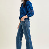 Alyson Mid Rise Tummy Control Vintage Straight Jeans