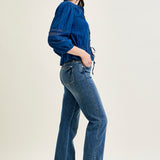 Alyson Mid Rise Tummy Control Vintage Straight Jeans