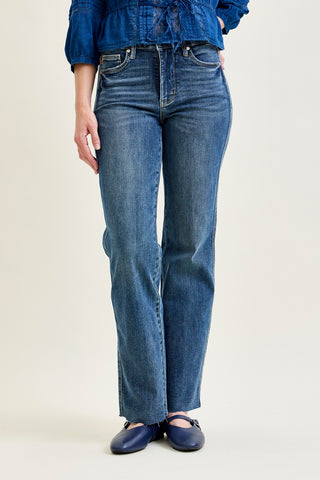 Alyson Mid Rise Tummy Control Vintage Straight Jeans