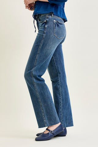 Alyson Mid Rise Tummy Control Vintage Straight Jeans